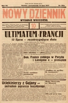 Nowy Dziennik (wydanie wieczorne). 1937, nr 191