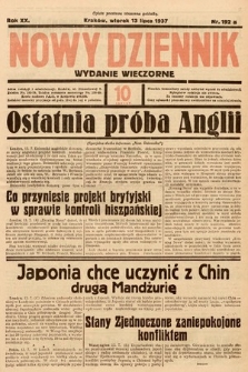 Nowy Dziennik (wydanie wieczorne). 1937, nr 192
