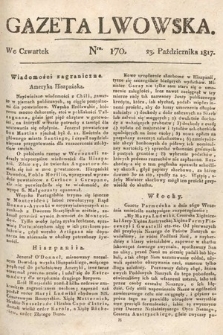 Gazeta Lwowska. 1817, nr 170