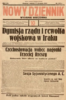 Nowy Dziennik (wydanie wieczorne). 1937, nr 227