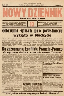 Nowy Dziennik (wydanie wieczorne). 1937, nr 263