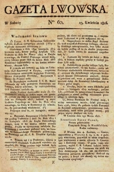Gazeta Lwowska. 1816, nr 60