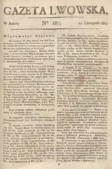 Gazeta Lwowska. 1817, nr 187