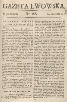 Gazeta Lwowska. 1817, nr 188