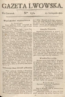 Gazeta Lwowska. 1817, nr 190