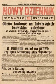 Nowy Dziennik (wydanie wieczorne). 1937, nr 317