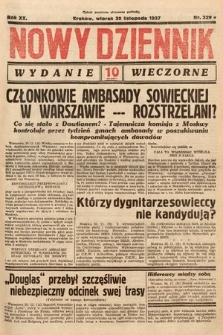 Nowy Dziennik (wydanie wieczorne). 1937, nr 329