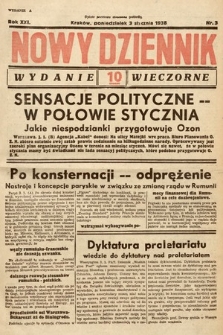Nowy Dziennik (wydanie wieczorne). 1938, nr 3