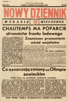 Nowy Dziennik (wydanie wieczorne). 1938, nr 20