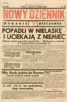 Nowy Dziennik (wydanie wieczorne). 1938, nr 41