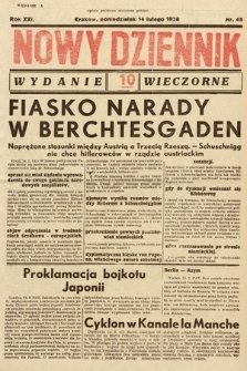 Nowy Dziennik (wydanie wieczorne). 1938, nr 45