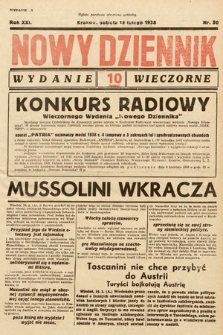Nowy Dziennik (wydanie wieczorne). 1938, nr 50
