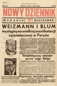 Nowy Dziennik (wydanie wieczorne). 1938, nr 63