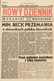 Nowy Dziennik (wydanie wieczorne). 1938, nr 82
