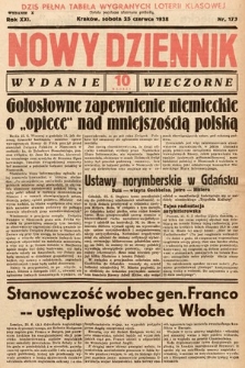 Nowy Dziennik (wydanie wieczorne). 1938, nr 173