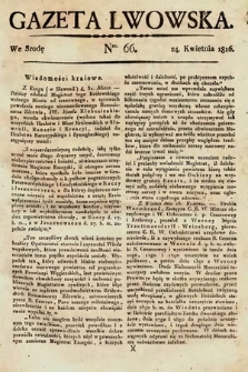 Gazeta Lwowska. 1816, nr 66