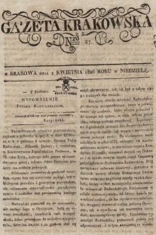 Gazeta Krakowska. 1826, nr 27