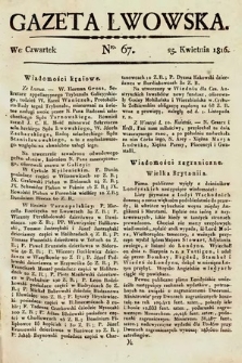Gazeta Lwowska. 1816, nr 67