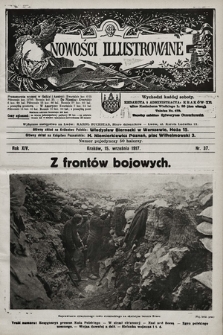 Nowości Illustrowane. 1917, nr 37