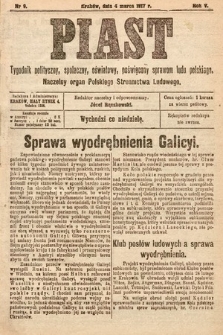 Piast : tygodnik polityczny, społeczny, oświatowy, poświęcony sprawom ludu polskiego : Naczelny organ Polskiego Stronnictwa Ludowego. 1917, nr 9