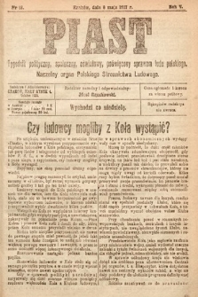 Piast : tygodnik polityczny, społeczny, oświatowy, poświęcony sprawom ludu polskiego : Naczelny organ Polskiego Stronnictwa Ludowego. 1917, nr 18