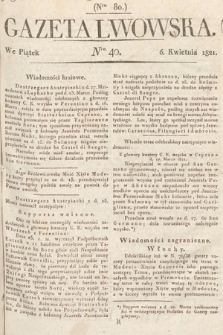Gazeta Lwowska. 1821, nr 40