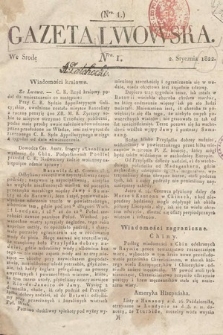Gazeta Lwowska. 1822, nr 1