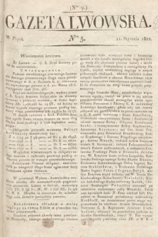 Gazeta Lwowska. 1822, nr 5