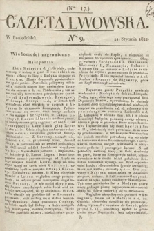 Gazeta Lwowska. 1822, nr 9