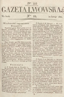 Gazeta Lwowska. 1822, nr 22