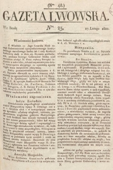 Gazeta Lwowska. 1822, nr 25