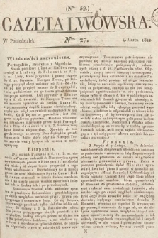 Gazeta Lwowska. 1822, nr 27