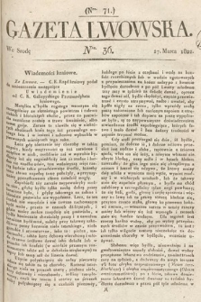 Gazeta Lwowska. 1822, nr 36