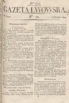 Gazeta Lwowska. 1822, nr 92