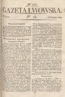 Gazeta Lwowska. 1822, nr 98