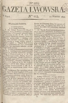 Gazeta Lwowska. 1822, nr 113