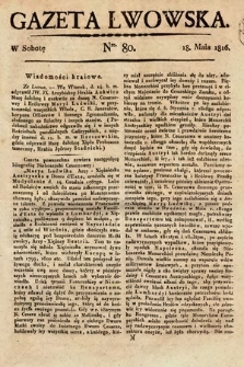 Gazeta Lwowska. 1816, nr 80