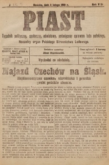 Piast : tygodnik polityczny, społeczny, oświatowy, poświęcony sprawom ludu polskiego : Naczelny organ Polskiego Stronnictwa Ludowego. 1919, nr 5