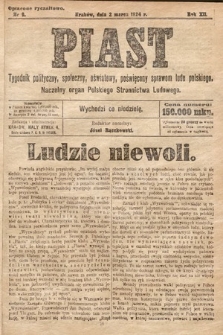 Piast : tygodnik polityczny, społeczny, oświatowy, poświęcony sprawom ludu polskiego : Naczelny organ Polskiego Stronnictwa Ludowego. 1924, nr 9