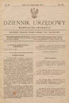 Dziennik Urzędowy Województwa Lwowskiego. 1927, nr 10