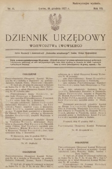 Dziennik Urzędowy Województwa Lwowskiego. 1927, nr 11