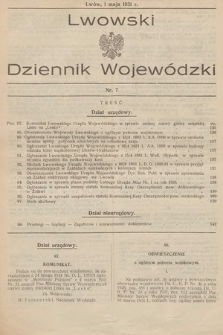 Lwowski Dziennik Wojewódzki. 1931, nr 7