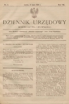 Dziennik Urzędowy Województwa Lwowskiego. 1928, nr 3