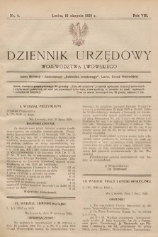 Dziennik Urzędowy Województwa Lwowskiego. 1928, nr 4