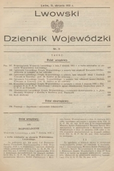 Lwowski Dziennik Wojewódzki. 1931, nr 11