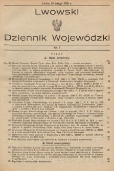 Lwowski Dziennik Wojewódzki. 1929, nr 3