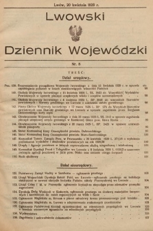 Lwowski Dziennik Wojewódzki. 1929, nr 8