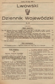 Lwowski Dziennik Wojewódzki. 1929, nr 10