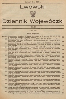 Lwowski Dziennik Wojewódzki. 1929, nr 13