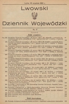 Lwowski Dziennik Wojewódzki. 1929, nr 17